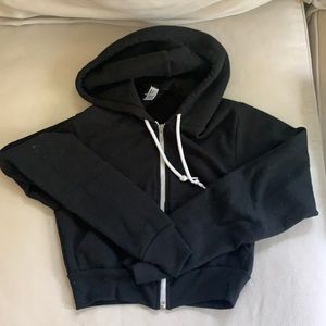 American apparel cropped zip up hoodie